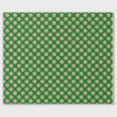 Red White and Green Holiday Peppermint Candy Cane Geschenkpapier (Flach)