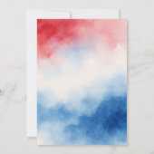 Red White and I do Wedding Invitation Einladung (Rückseite)