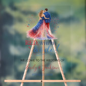 Red White and I do Wedding Welcome Acrylschild (Neutral)