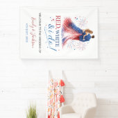 Red White and I do Wedding Welcome Banner (InSitu)