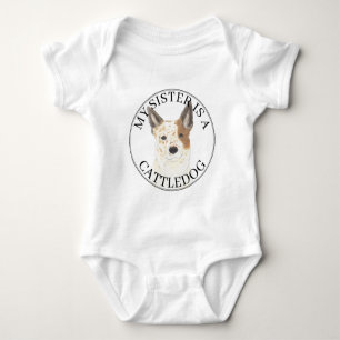 Red & White Australian Cattledog Big Sister Baby Strampler