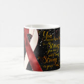 Red White Awareness Ribbon Tasse Design (Mittel)