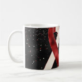 Red White Awareness Ribbon Tasse Design (Links)