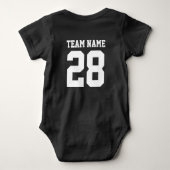 Red White Baby Football Sports Jersey Romper Baby Strampler (Rückseite)