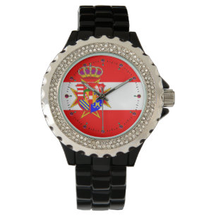 Red White Banner Großherzogtum Toskana Armbanduhr