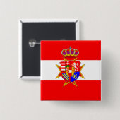 Red White Banner Großherzogtum Toskana Button (Vorne & Hinten)