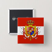 Red White Banner Großherzogtum Toskana Button (Vorne & Hinten)