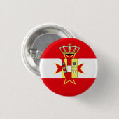 Red White Banner Großherzogtum Toskana Button (Vorne & Hinten)