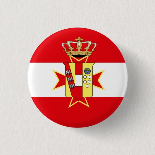 Red White Banner Großherzogtum Toskana Button (Vorderseite)
