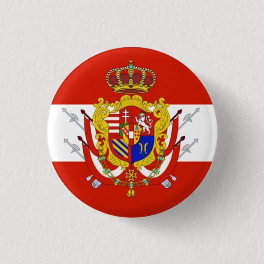 Red White Banner Großherzogtum Toskana Button (Vorderseite)
