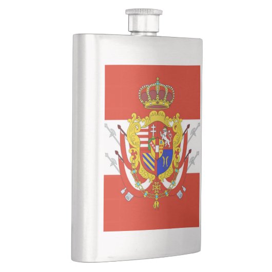 Red White Banner Großherzogtum Toskana Flachmann (Rechts)