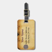 Red White Banner Großherzogtum Toskana Gepäckanhänger (Vorderseite vertikal)