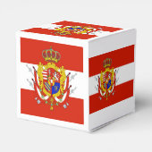 Red White Banner Großherzogtum Toskana Geschenkschachtel (Rückseite)