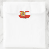 Red White Banner Großherzogtum Toskana Herz-Aufkleber (Tasche)