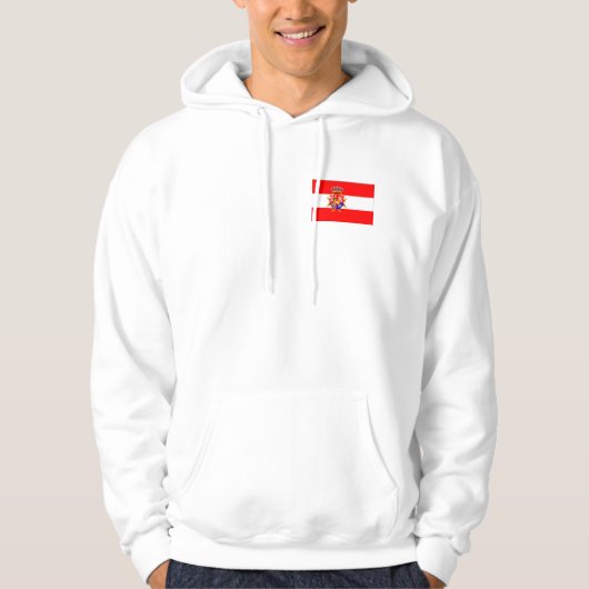 Red White Banner Großherzogtum Toskana Hoodie (Vorderseite)