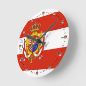 Red White Banner Großherzogtum Toskana Runde Wanduhr (Winkel)