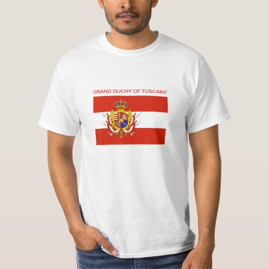 Red White Banner Großherzogtum Toskana T-Shirt (Vorderseite)