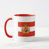 Red White Banner Großherzogtum Toskana Tasse (Links)