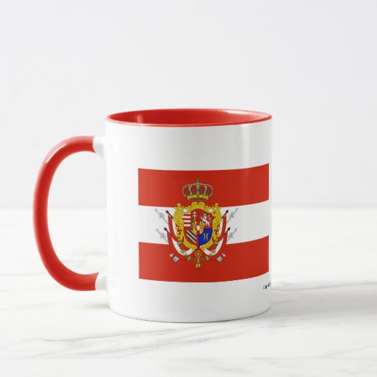 Red White Banner Großherzogtum Toskana Tasse (Links)