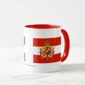 Red White Banner Großherzogtum Toskana Tasse (VorderseiteRechts)