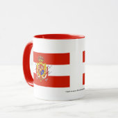 Red White Banner Großherzogtum Toskana Tasse (Vorderseite Links)