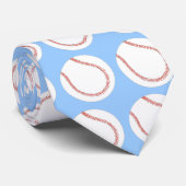 Red White Baseball Novelty Krawatte (Gerollt)