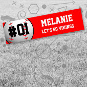 Red White Baseball Team Autoaufkleber