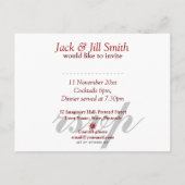 Red White Batik Spirit Cocktail Party Einladung (Rückseite)