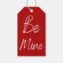 Red & White Be Mine Valentine Geschenkanhänger
