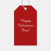 Red & White Be Mine Valentine Geschenkanhänger (Rückseite)