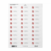 Red White Beach House Coastal Return Address (Vorne)