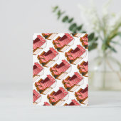 Red & White Beach Stühle als Postkarte (Stehend Vorderseite)