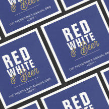 Red White & Beer 4. Juli Party Paper