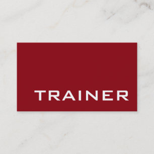 Red White Beruflich Fitness Sport Business Card Visitenkarte