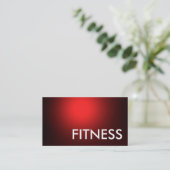 Red White Beruflich Fitness Sport Business Card Visitenkarte (Stehend Vorderseite)