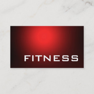 Red White Beruflich Fitness Sport Business Card Visitenkarte