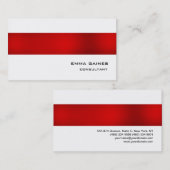 Red White Beruflich Impressive Trendy Visitenkarte (Vorne/Hinten)