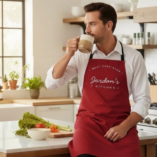 Red White Best Koch jemals Custom Your Kitchen Schürze