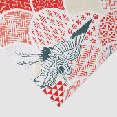 Red White Bird Japanischer Kimono Floral Decoupage Seidenpapier (Ausschnitt)