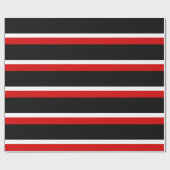 Red White Black Colorblock Geschenkpapier (Flach)