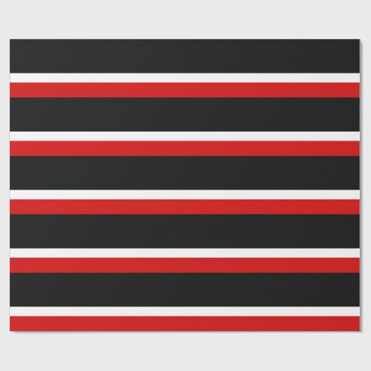 Red White Black Colorblock Geschenkpapier (Flach)