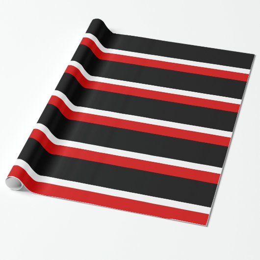 Red White Black Colorblock Geschenkpapier (Ungerollt)