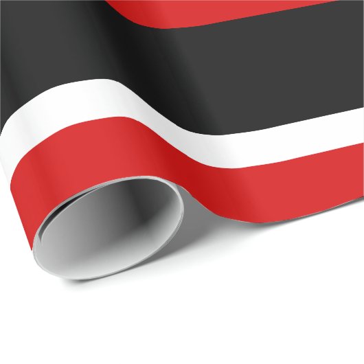 Red White Black Colorblock Geschenkpapier (Rolleneckpunkt)