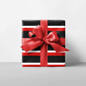Red White Black Colorblock Geschenkpapier