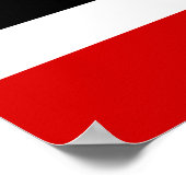 Red White Black Colorblock Poster (Ecke)