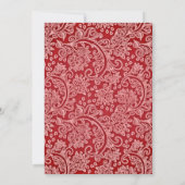 Red White Black Damask Elegante Las Vegas Wedding Einladung (Rückseite)