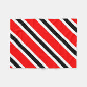 Red White Black Fleecedecke (Vorderseite (Horizontal))