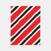Red White Black Fleecedecke (Vorderseite)