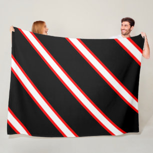 Red White Black Fleecedecke
