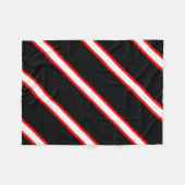 Red White Black Fleecedecke (Vorderseite (Horizontal))